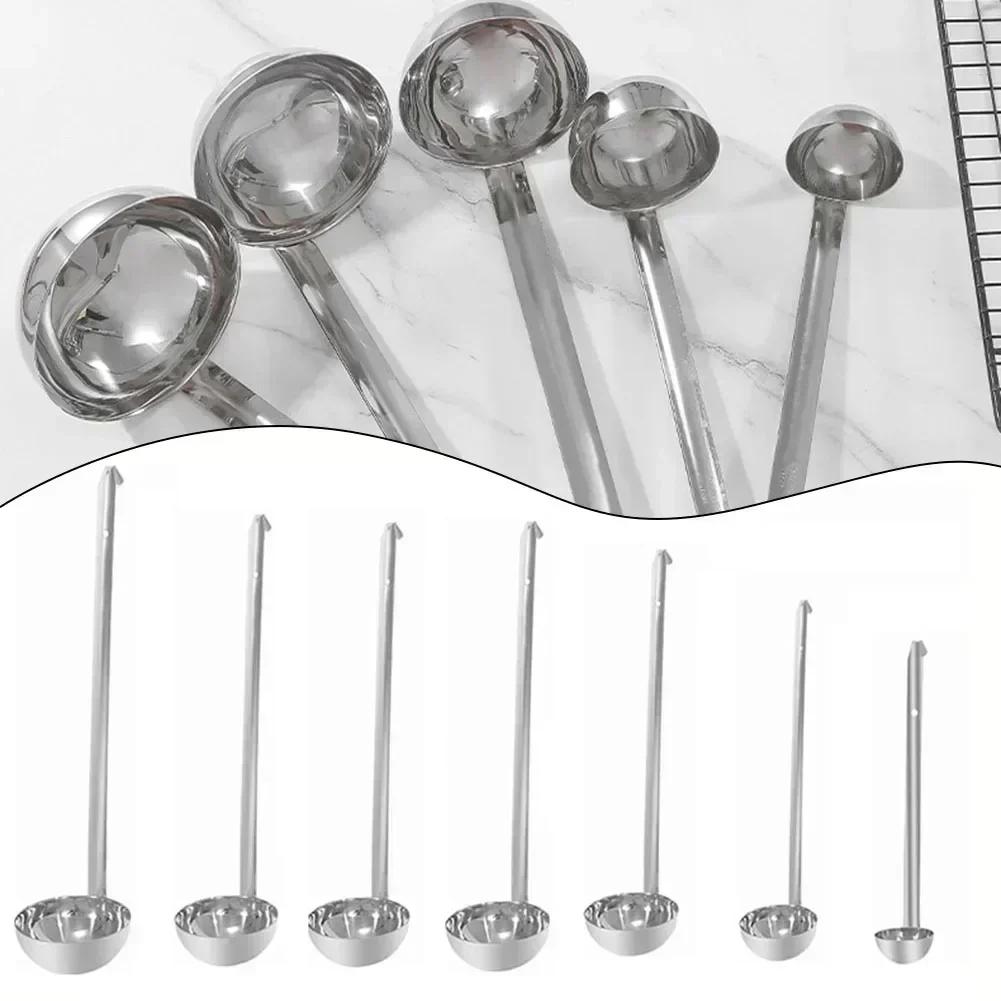 1pc Stainless Steel Ladle Soup Long Handle Ladle For Kitchen Cooking Soup Sauce 30/60/90/120/150/180ml