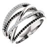 Black Synthetic Zirconia Ring Anniversary Gift Engagement Wedding Rings Jewelry Gift for Women Ladies