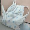 Korean INS  Stars Design Drawstring Storage Bag Portable Canvas Bundle Pocket Dustproof Stationery Storage Bag Organizer Bag