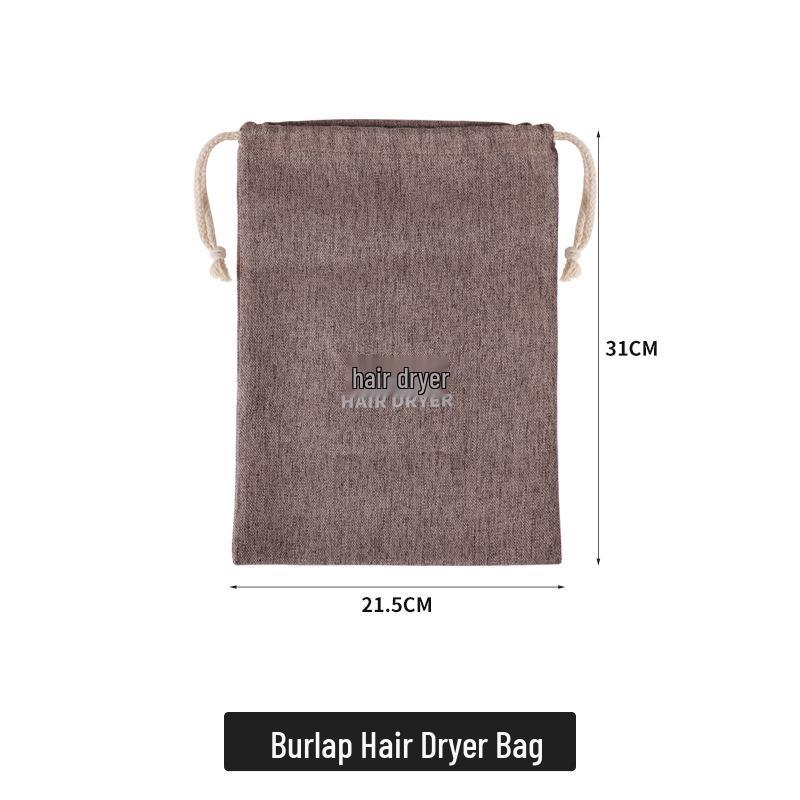 Custom Black Velvet Hair Dryer Storage Bag - Dustproof for Hotels & B&Bs
