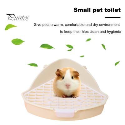 Kleine Haustiertoilette, hoher Zaun, abnehmbare hohle Plattform, einfache Reinigung, Kaninchentoilette, Tiertöpfchen, Trainer, Hasen, Eck-Toilettenbox, Frettchen, Hamster
