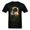 HOT SALE Hip Hop Dance Music T-shirt Turn Me Free Boat Short Sleeve Soft Comfortable Cotton Man T-shirt Rock Headphones T-shirt