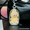 Transparent Protective Case For Labubu V4 Pin For Love Series Vivid Dust-Proof Protective Bag Doll Accessories With Keychain