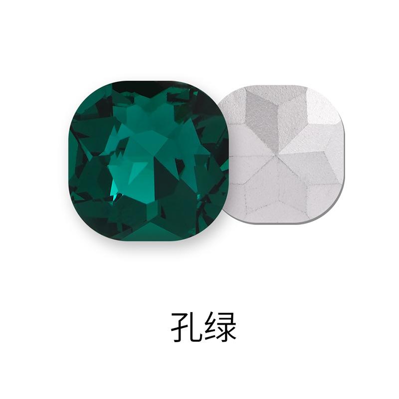 50 Stück Fette Quadratische Spitze Boden Speziell geformte Diamant Kleidung Gepäck Handyhülle Schuh Kristall Zubehör Spitze Boden Fetter Quadratischer Nagel