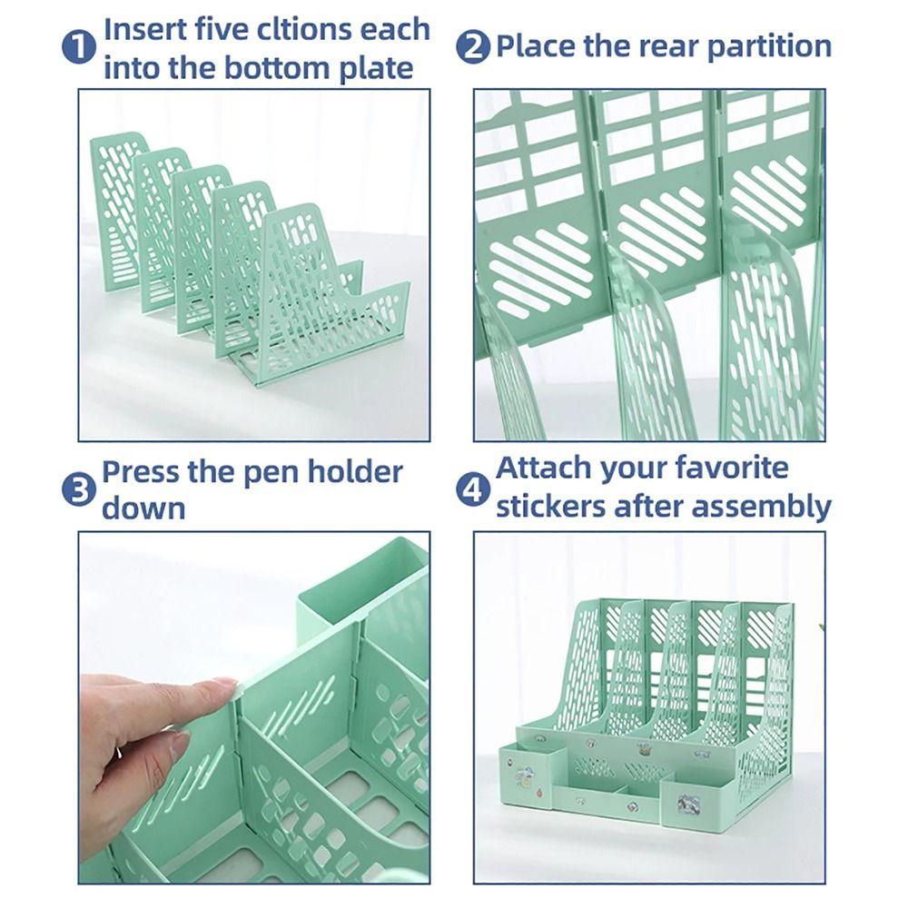 1Pcs Large Capacity Desktop File Rack Multi-layer Thickened File Holder Tray A4 Document Certificates Plastic