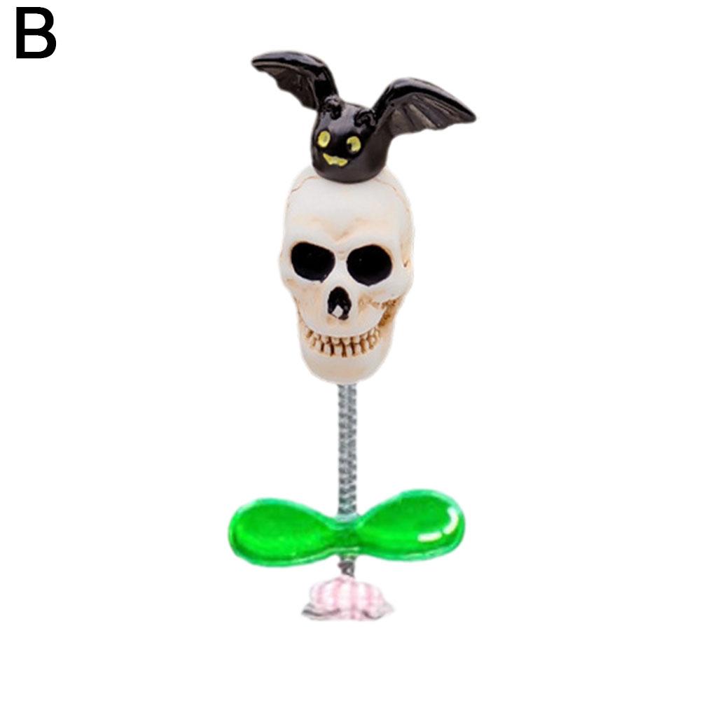 Rocking Skull Car Pendant Decoration Auto Interior Center Console Decoration Accessories Halloween Cartoon Creative Gift