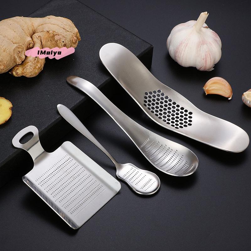 M-Manual Ginger Grater Wasabi Grater Crusher Stainless Steel Garlic Grinder Kitchen Fruit Root Vegetables Ginger Grinding Tool