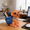 Cute Puppy Pen Holder Resin Desk Decoration for Offices Homes Perfect Birthday Gift for Students Young Adults