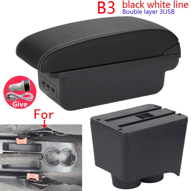 For Volkswagen Polo Armrest Box For VW POLO Mk5 6R Vento Car Armrest 2002-2009 Storage Box Car Accessories Simple Installation