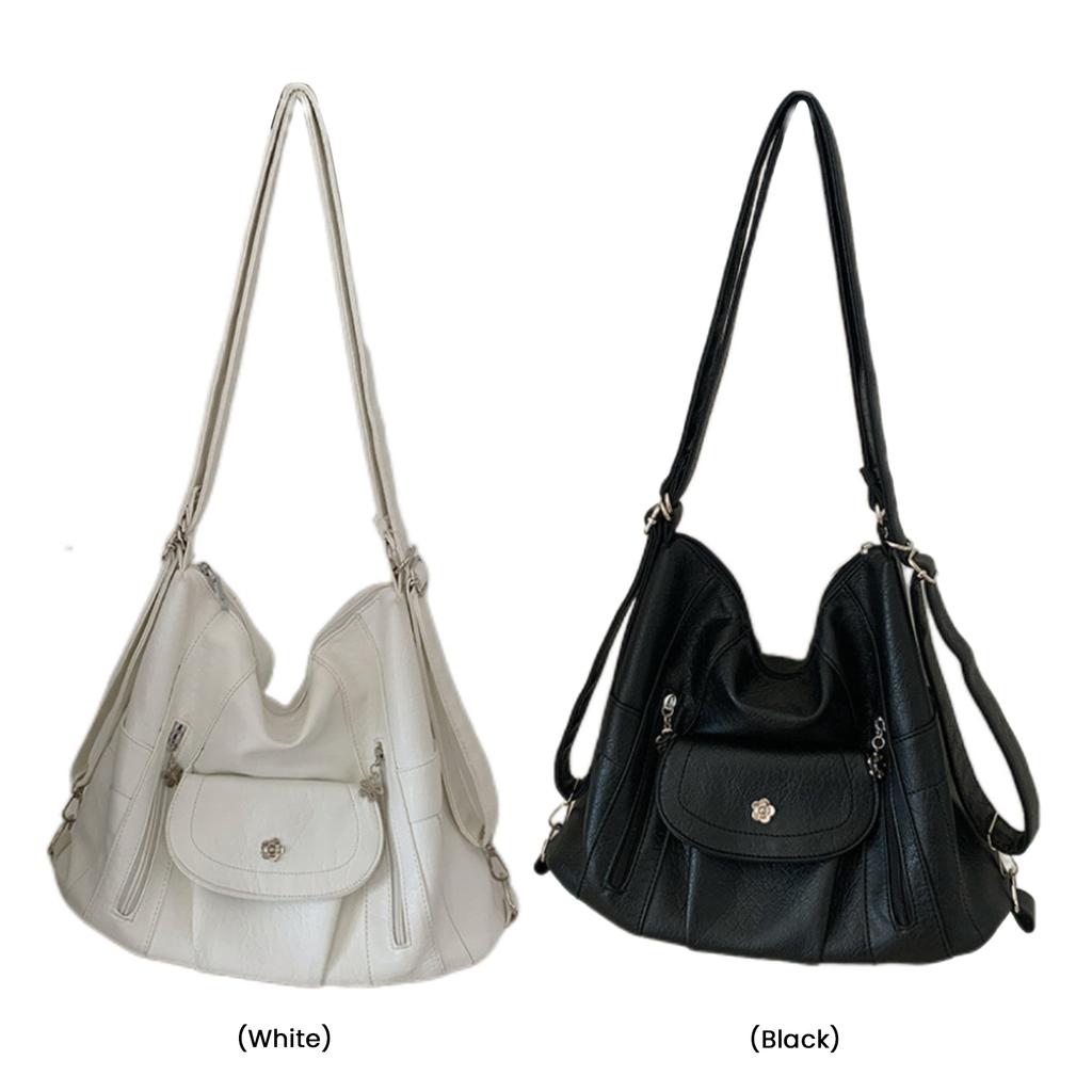 Geantă de mână vintage din piele PU Capacitate Mare Geantă de umăr Simplă Y2K Geantă crossbody de agrement Rucsac pentru Călătorie Cumpărături Muncă Întâlnire