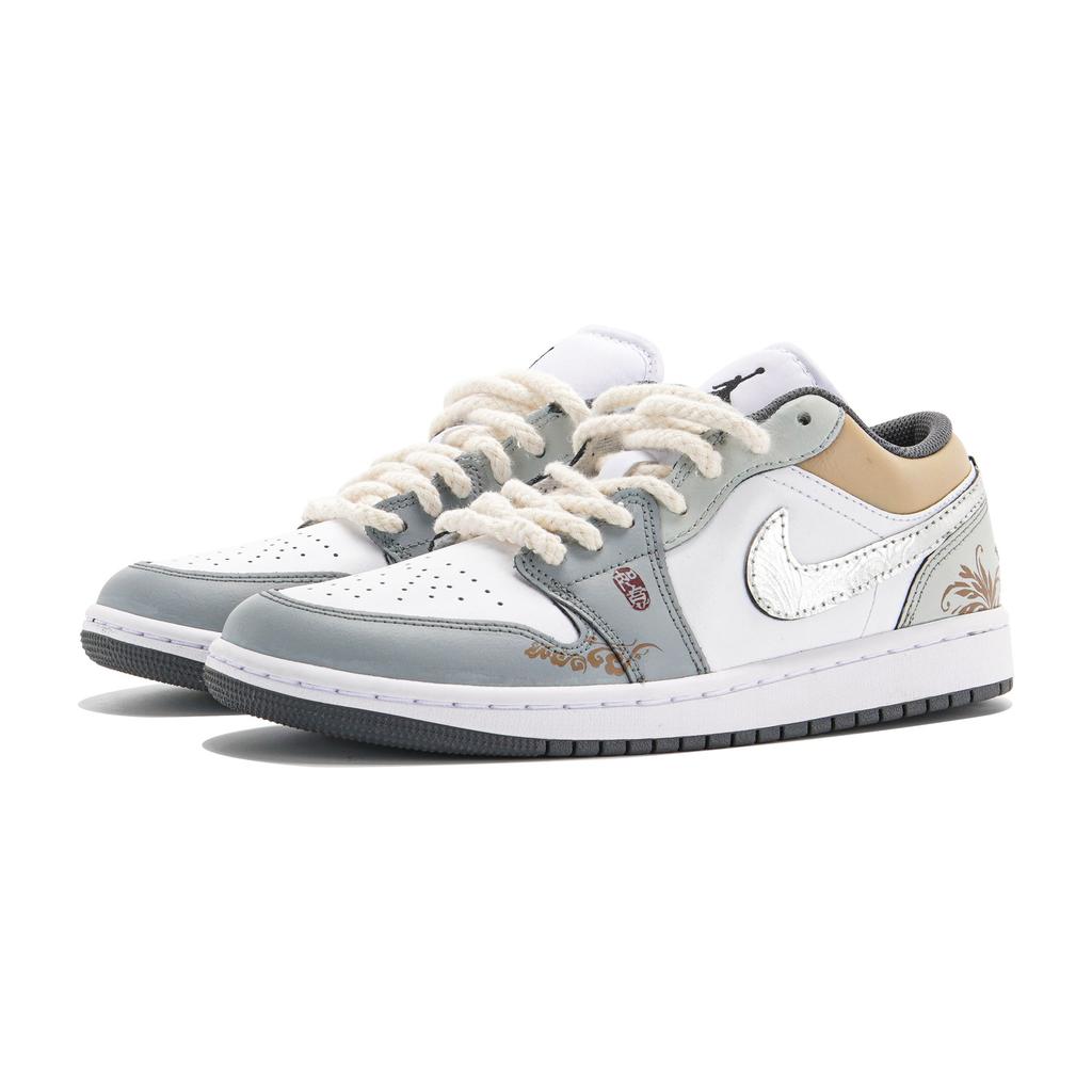 Jordan Air Jordan 1 Vintage Basketball Shoes Unisex Low top White 553558-152(Team210-)