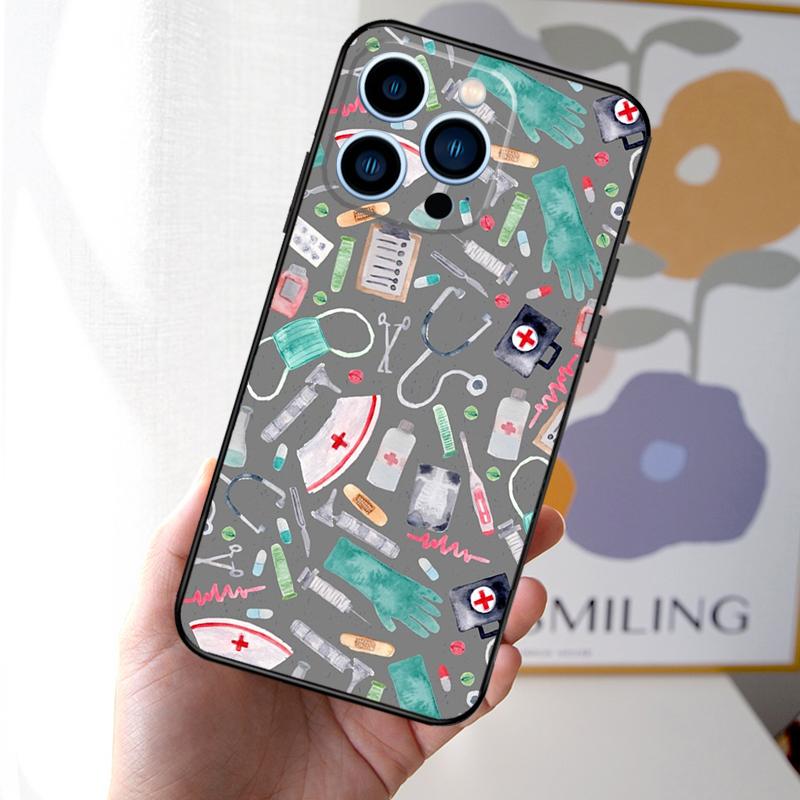 

Медицинский чехол для медсестры для iPhone 16 15 14 13 12 11 Pro Max Mini Чехол X XR XS 8 7 14 16 15 Plus Аксессуары iPhone 15 Pro