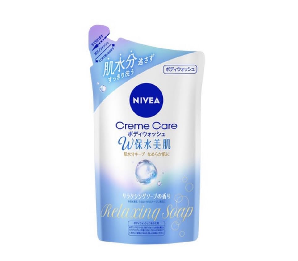 Nivea Cream Care Body Double Moisture Relaxing Soap 470ml bottle 350ml Wash, Retaining, Scent, + refill, 2-pack