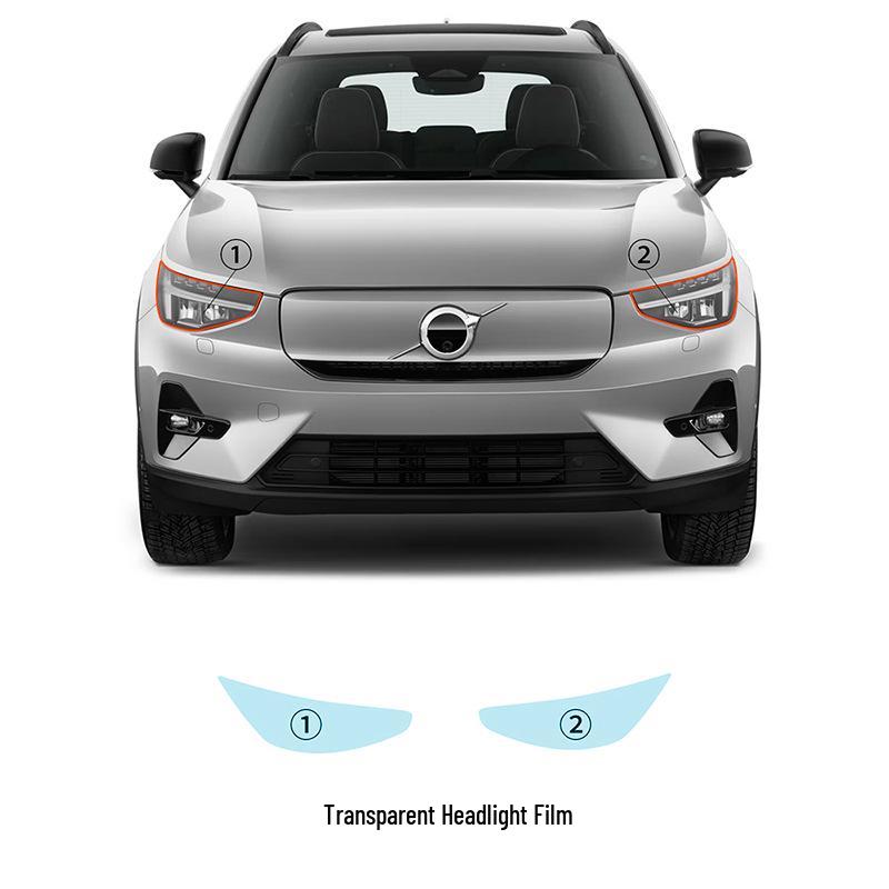 Volvo XC40 TPU Beskyttelsesfilmsett for frontlykter og speil