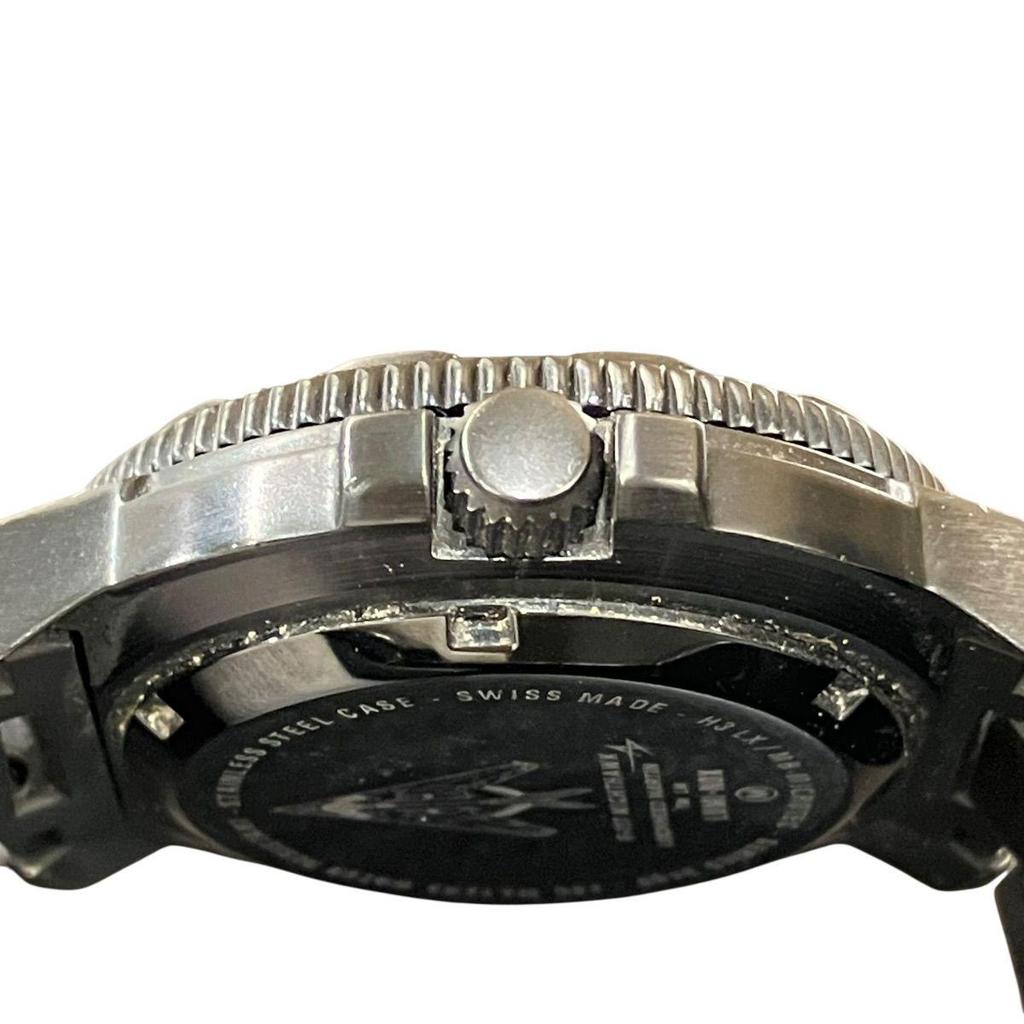 Used Luminox LUMINOX Nighthawk Watch Total Weight Approximately 143.6g SS SS Quartz Black Dial 3400 Men's