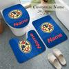 Club America (5) Custom name Flannel Toilet 3 Piece Set Soft Bathroom Rug Toilet Seat Cover for Bathroom Home Decor
