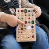 Montessori Wooden Busy Board with Light Switches and Sensory Toys Circuit Busy Board for Toddlers and Babies Over 1 Year Educational Activity Toy