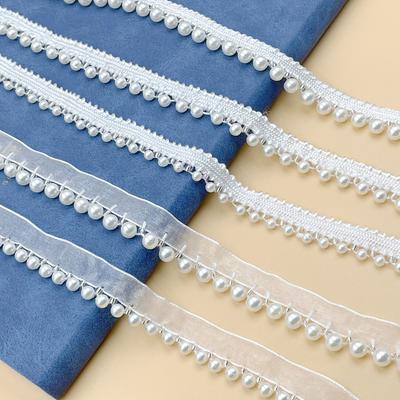 Handmade Unilateral Size Specification Pearl Webbing Lace Diy Ethnic Style Hanfu Decorative Accessories With Accessories