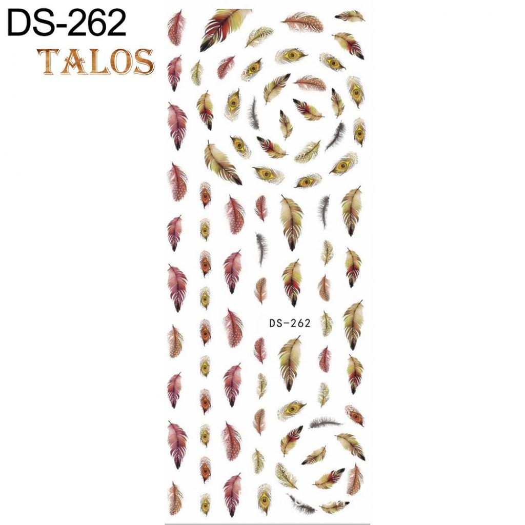 DIY Nail Manicure Stickek Printing Flowers Feathers Butterflies Letters Pattern Nail Art Tools
