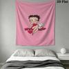betty boop Wall Tapestry Aesthetic Wall Hanging Printed Fabric Blanket Decorative Tapestries for Bedroom Living Room Home Decor