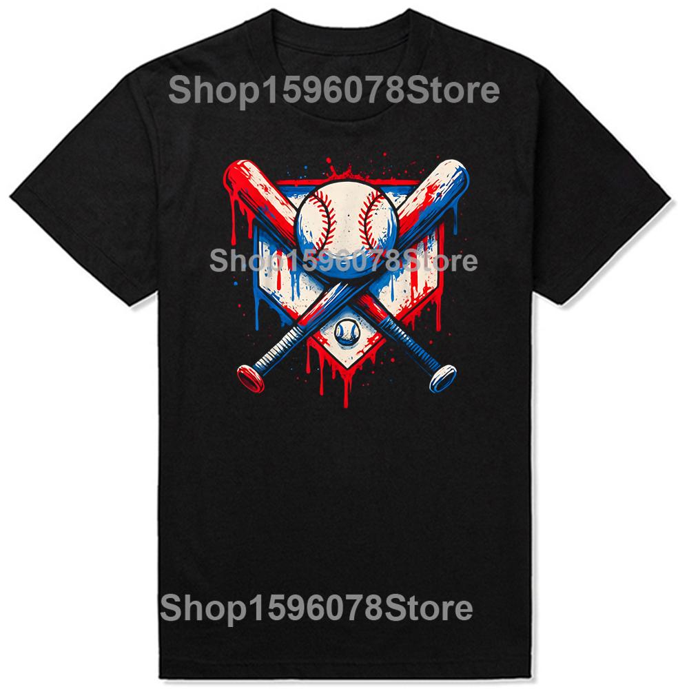 Lustiges Baseball Klassisches T-Shirt Sommer Männer Frauen Kleidung Mode T-Shirts Baumwolle Kurzarm Übergroß Locker T-Shirt Oberteile