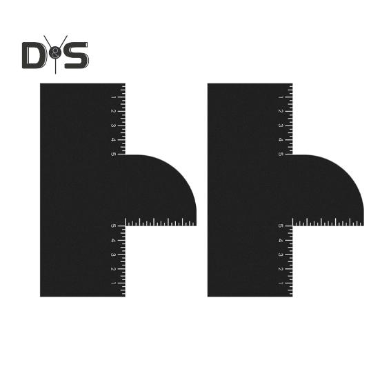 1/2 Stück Haarstyling-Vorlage für Männer, Farbverbesserung, Friseurkarte mit Messanzeige, Anleitung zur Haarlinienaufstellung für Männer, Formgebung der Haarschnitt-Vorlage