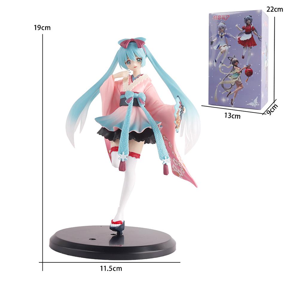 In Stock  Vocaloid Hatsune Miku New Tokyo Kimono PVC Anime Figures Action Figure Model Toys Collectibles Gifts