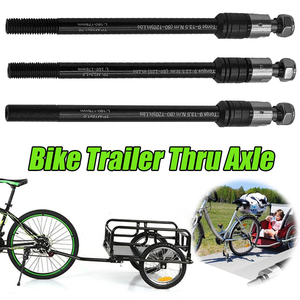 160-178mm Road Bike Trailer Hitch Thru Axles Adapter Adjustable Bicycle Lightweight Aluminum Thru Axle for Cycling Trailer Hitch