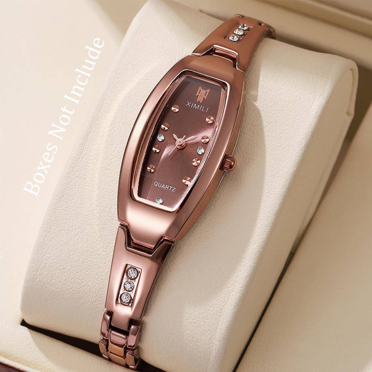 

Розкішний годинник зі стразами для жінок, жіночий кварцовий наручний годинник з овальним циферблатом, Reloj Mujer