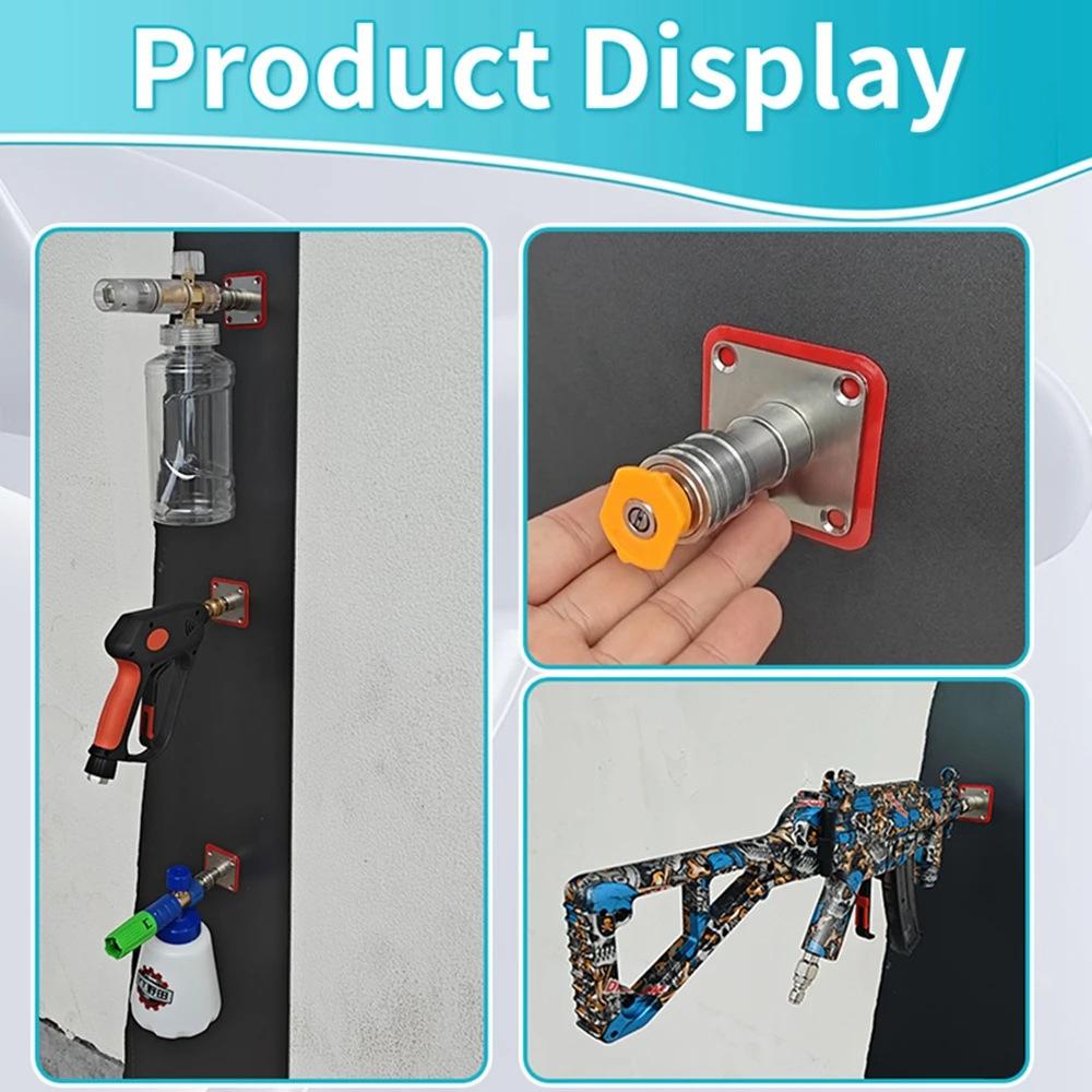 Snow Foam Gun Spray Gun1/4 Inch Quick Connect Tool Bracket Pressure Washer Gun Rack Wall Mount Stainless Steel Storage House