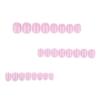 24 Pcs Short Round False Nail Elegant Artificial Nail French Tip Stick On Nail Glittering Press On Nail for Woman
