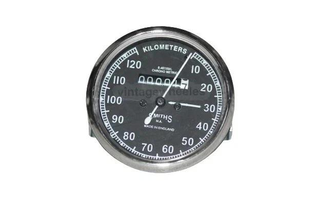 

Fits Smiths Black Face Speedometer 10-120 Kilometer Bsa/Royal Enfield/Norton