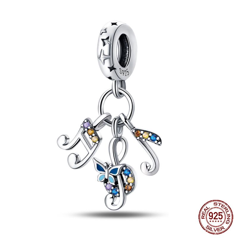 Fashion Copper Guitar Violin Saxophone Music Series Charms Beads Fit Qikaola Original Bracelet Fine Diy Jewelry