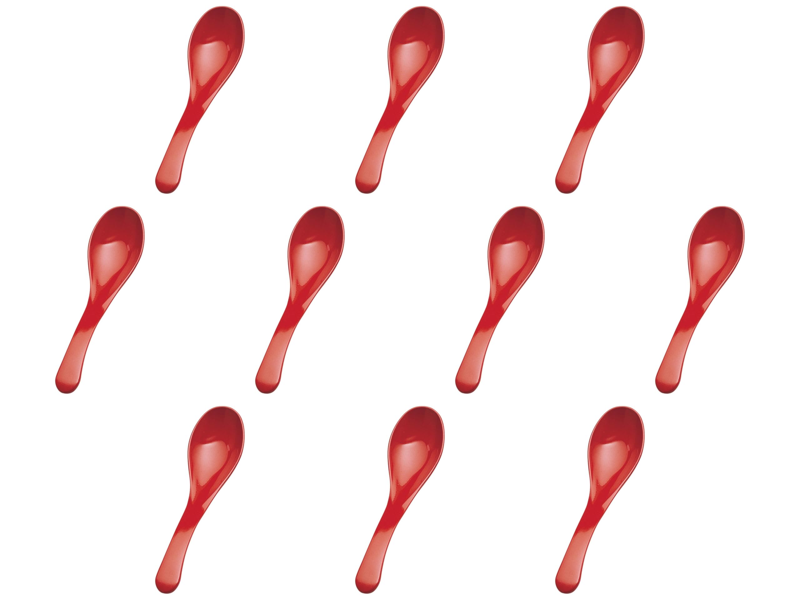 

Set of 10 Miyabi Renge Vermilion Lacquer x Lacquerware ABS Setomonohonpo [TA] (Small) [15.2 4cm] Spoons, Heat-Resistant Resin,