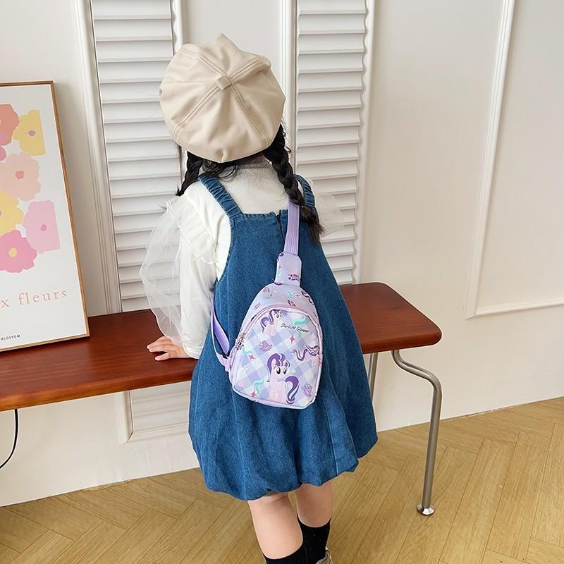 Stylish Cartoon New Chest Bag For Kids Lightweight Fashionable Ins Backpack For Boys And Girls