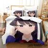 Anime Komi Can't Communicate Bedding Set Duvet Cover Bed Set Quilt Cover Pillowcase Comforter King Queen Size Boys Adult