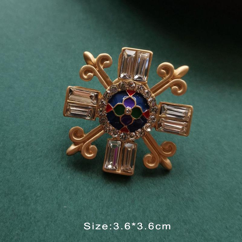 Colorful Baroque Pearl Gem Enamel Brooch Pin