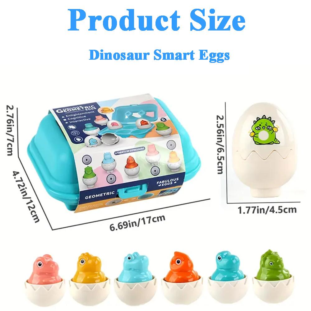 

Montessori Dinosaur Smart Eggs Toy Shape Sensory Sorting Color Matching Game Educational Children Toy Boy Girl Gift DIY Graffiti