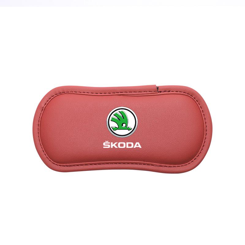 BTSN5 Podložka na opěrku ruky nohy kolena do interiéru auta Kožená měkká výplň Pro Skoda Kylaq Elroq Kodiaq Octavia Enyaq Kamiq Scala Rapid Superb Karoq