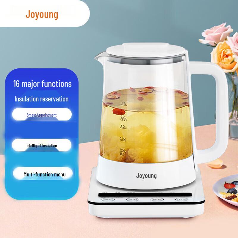 Joyoung 1.5L Multifunctional Glass Health Kettle CN plug (adapter included)