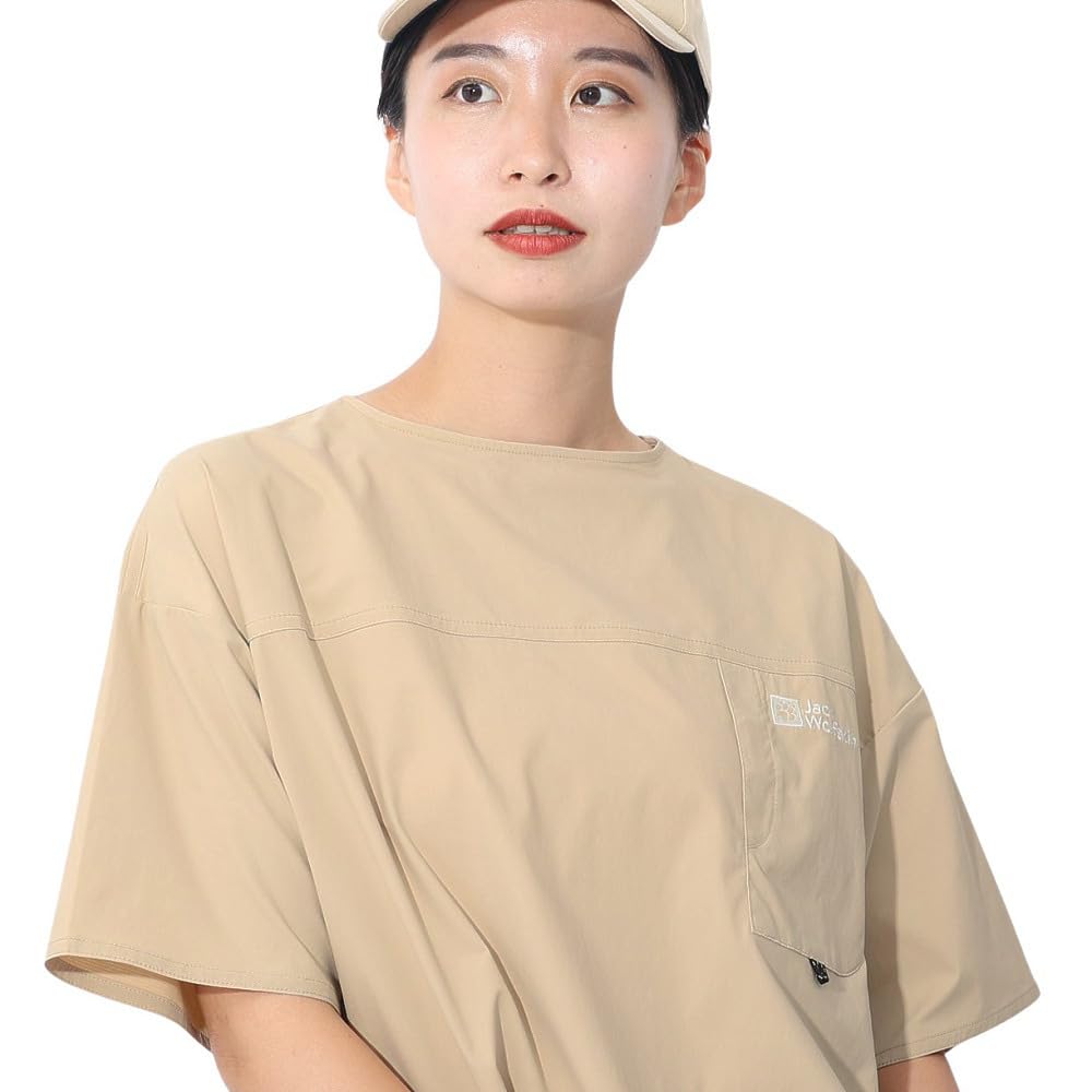 Jack Wolfskin Short Sleeve Tech and Can Be Paired with Other JP UR ACTIVE SETUP T Everyday Wear Women's T-Shirt (TEXASHIELD CORE Water-repellent,