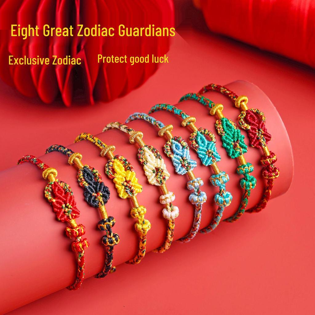 Handmade Zodiac Red Rope Bracelet: Year of the Horse Gift for Men and Women