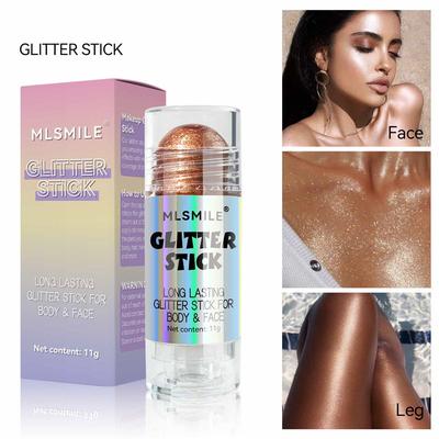 Diamond Glitter Highlight Cream Pearl Fine Flash Face Natural 3D Contouring Full Body Highlight Stick Cosmetic Tool