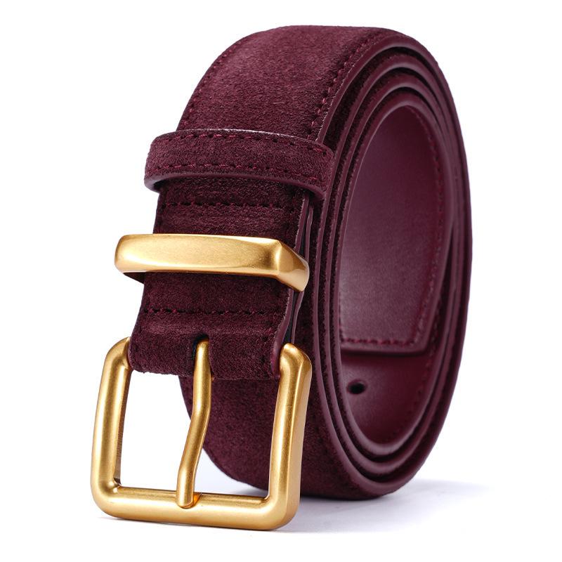 Women's Genuine Leather Cowhide Suede High-End Retro Wide Waist Cinch Belt for Jeans and Jackets