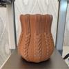 Silicones Dried Flower Vase Mold with Cable Knit Pattern Creative Art Project Tool For Tabletop Displays And Crafts