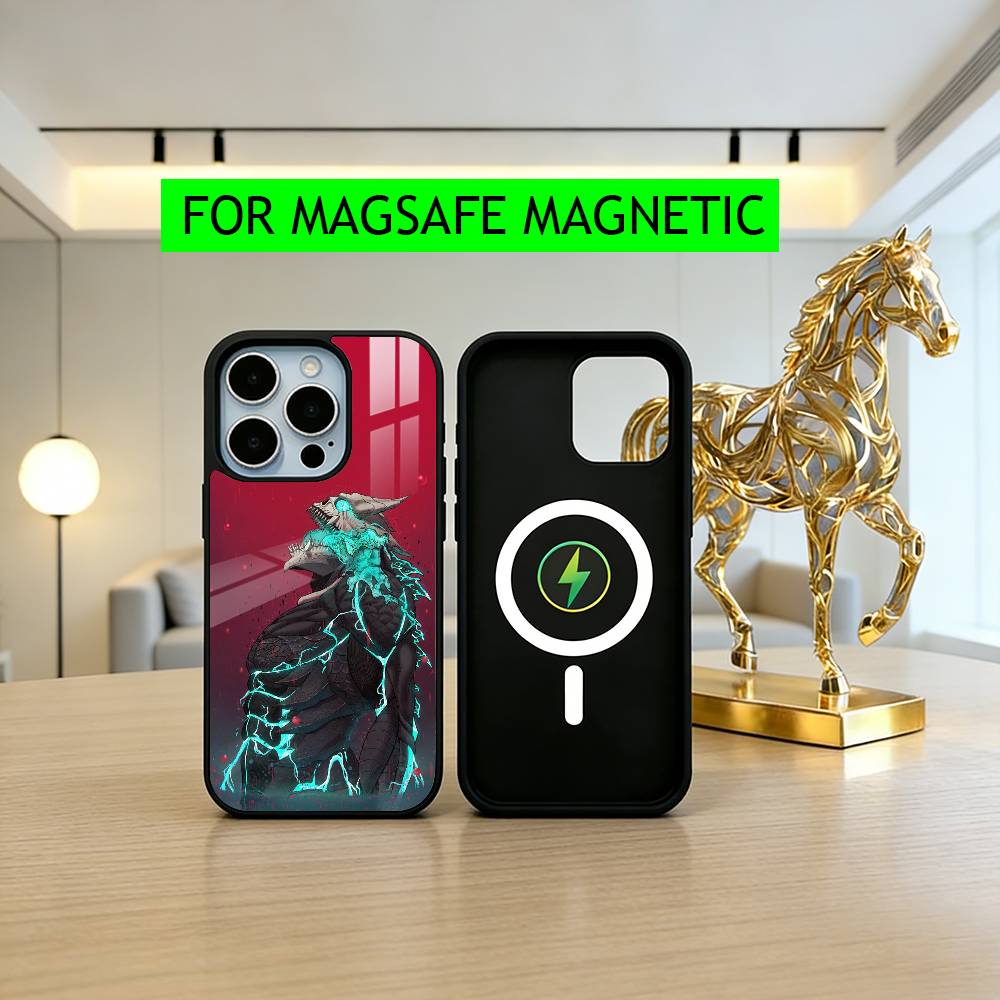 

Monster K-Kaiju No. 8-es Phone Case For iPhone17,16,15,14,13,12,11 Plus,Pro Magnetic with Magsafe Wireless Charging iPhone12PROMAX