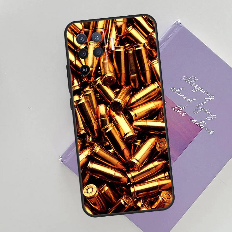 Military Gun Bullets Collage Phone Case For Oppo A96 A76 A16 A74 A53 A54 A94 A15 A17 A52 A72 A57S A58 A78 A98 A79 Cover