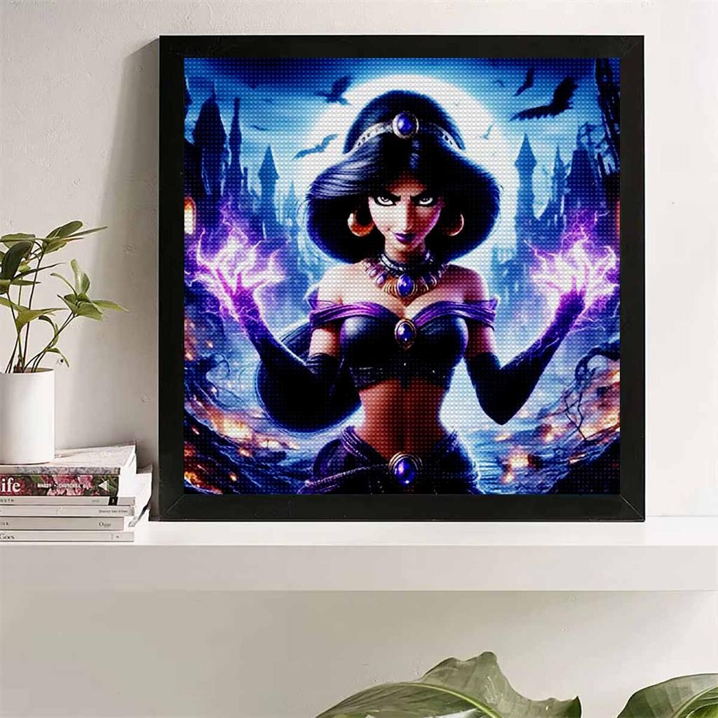 5D DIY Diamond Painting Decorative The Black Princess Full Round Drill Scenery Diamond Embroidery Cross Stitch Kits Home Decor Gift