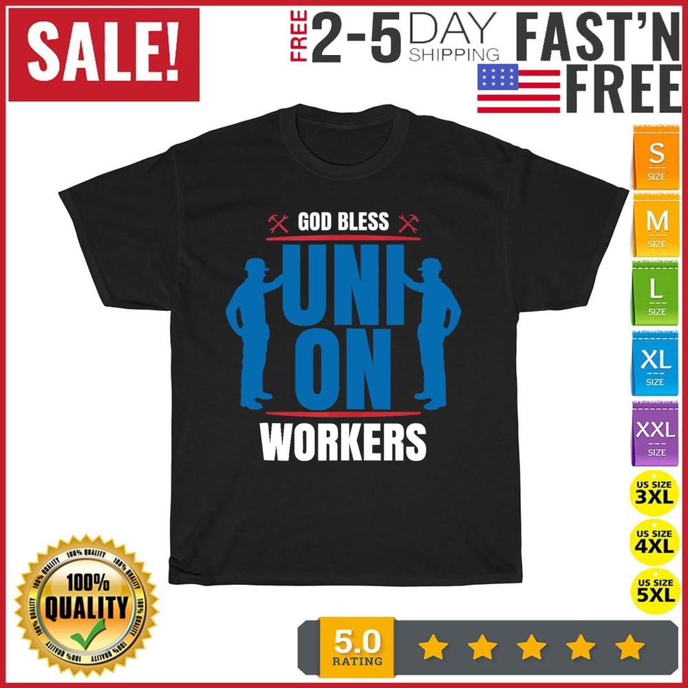God Bless Union Workers Laborers Labor Day Craftsman Vintage T Shirt Men Women