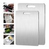 Meat Cutting Board Stainless Steel Double-Sided Non-Slip Kitchen Chopping for Prep Vegetables Dough Rust-Proof Multi-Purpose Reversible Mat